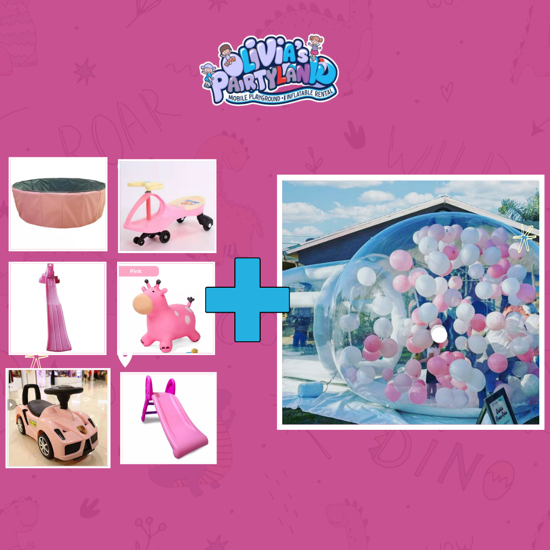 Balloon dome + pink playground